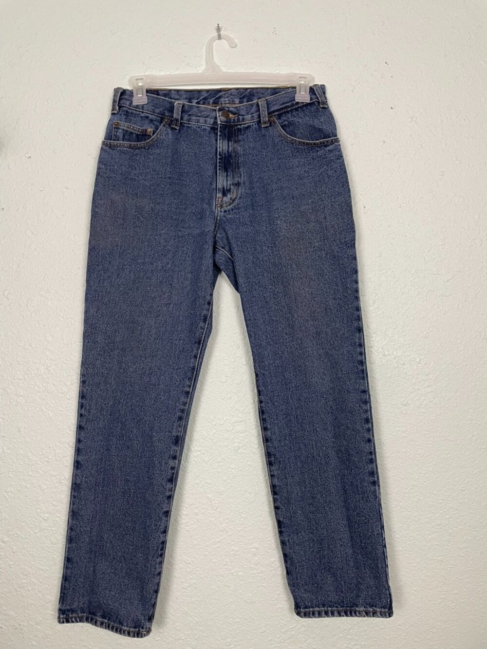 FULL BLUE 5 Pocket Denim Jeans Straight Legs Relaxed Thighs 33x32 (31x29)